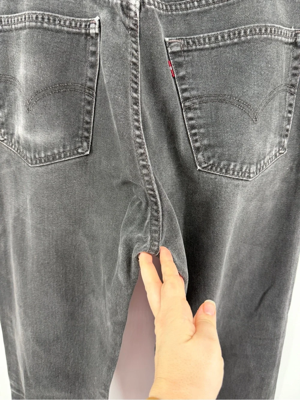 VTG USA Levi's 505 Workwear Streetwear Grunge Faded Black Jeans Sz40x34
